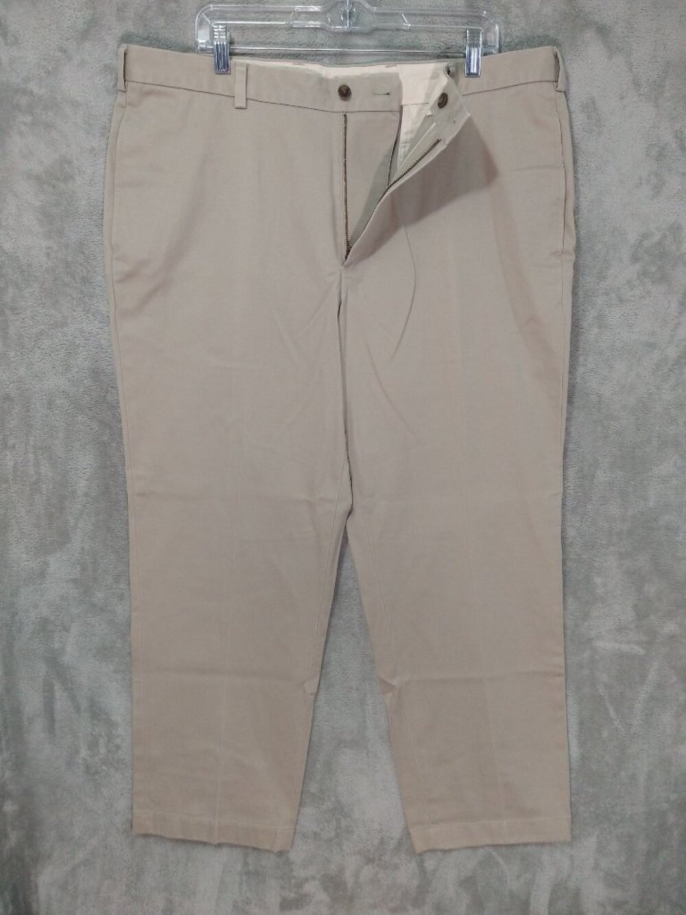 Brooks Brothers Pants Mens 40x30 Beige Advantage Chino Clark Flat Front Preppy